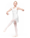 AURORA – body baletowe młodzieżowe białe