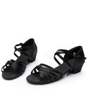 BLANCA - buty do latino młodzieżowe czarne 3 cm