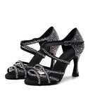 LUNA - buty do latino damskie czarne 7,5 cm